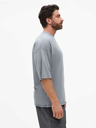 Футболка унисекс оверсайз T1, серая, размер XS/S