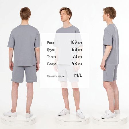 Футболка унисекс оверсайз T3, серая, размер XL/2XL