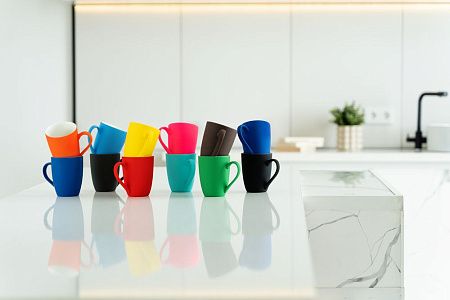 Кружка Good Morning с покрытием софт-тач, ver.2, черная