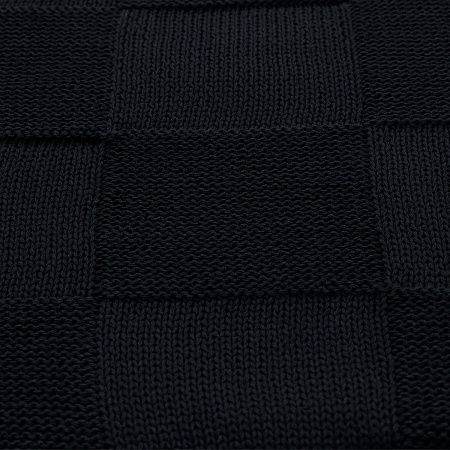 Плед Селла (Cella) вязаный, темно-синий (без подарочной коробки)