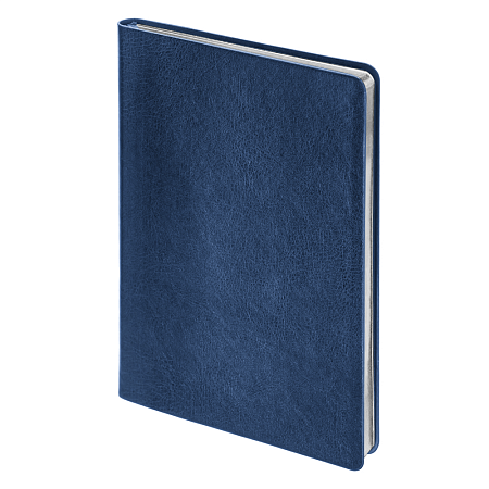 Ежедневник Flexy Buffalo А5, темно-синий с серебристым срезом, недатированный, в гибкой обложке