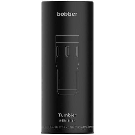 Термостакан Tumbler 470, вакуумный, черный