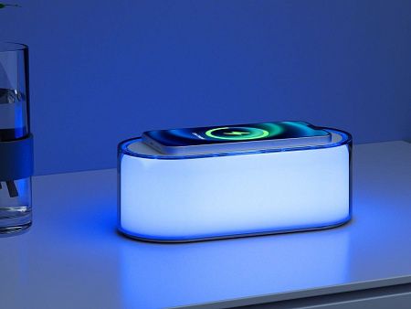 Ночник с беспроводной зарядкой и RGB подсветкой «Miracle», 15 Вт