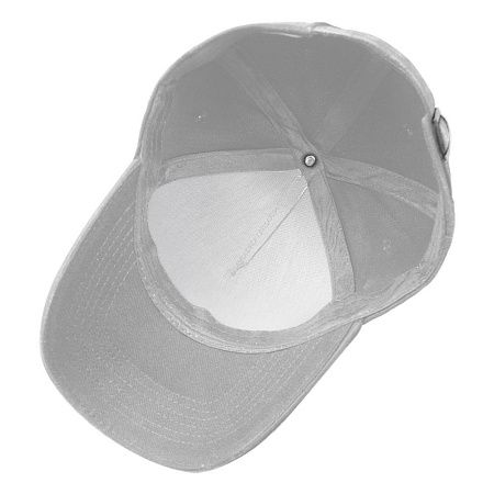 Кепка 5- панельная Oxford 300, c серым сендвичем, серая