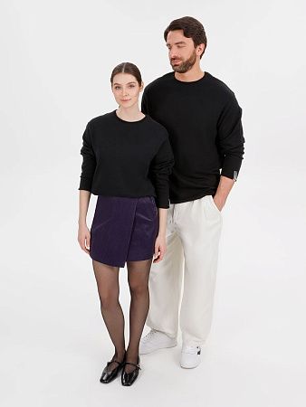 Лонгслив унисекс Siluetti Fuori, черный, размер S/M