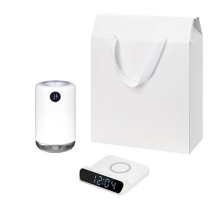 Подарочный набор Bliss, Rigel, белый (увлажнитель воздуха, зарядное устройство)