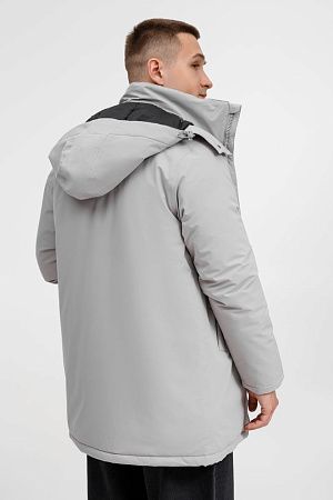 Куртка-парка унисекс Sfera, светло-серая, размер S