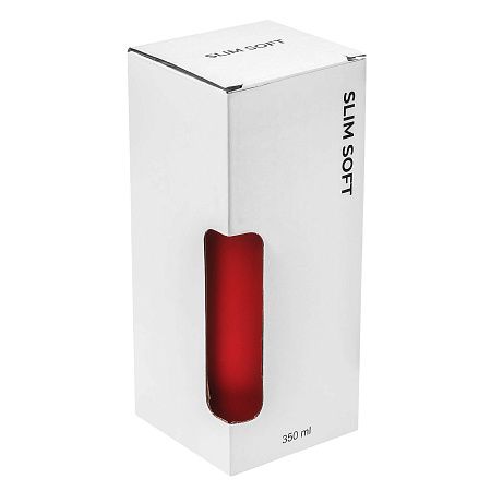 Термокружка SLIM SOFT COLOR 350мл. Красная с красной крышкой 6030.03