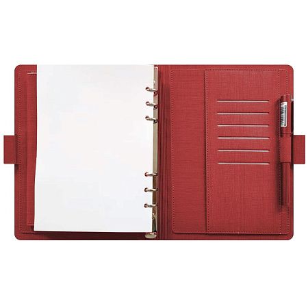 Ежедневник в суперобложке на кольцах Country Diplomat Rich А5+, недатированный, красный