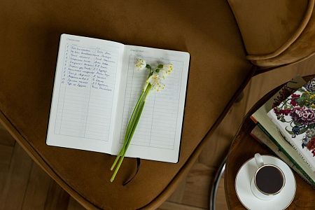 Ежедневник Nubuk, недатированный, светло-серый