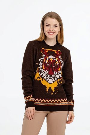 Джемпер Totem Tiger, коричневый, размер S