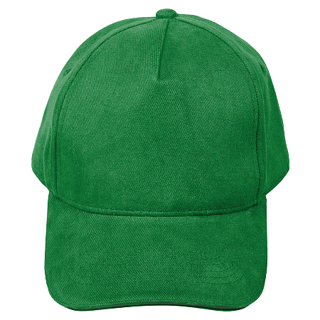 Кепка 5- панельная Oxford 300, c зеленым сендвичем, ярко-зеленая