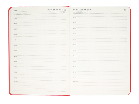 Ежедневник Smart Asti Jeans А5, красный, недатированный, в твердой обложке с поролоном