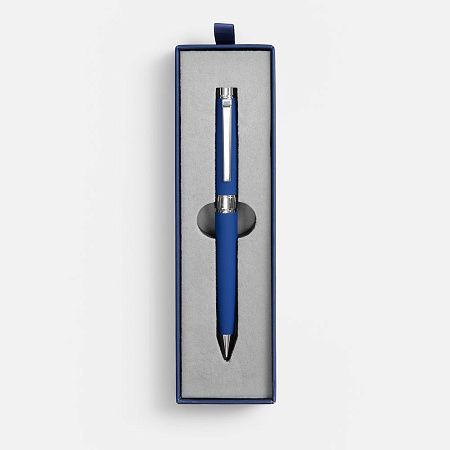 Ручка шариковая Broad Ring Soft Touch в футляре, синяя