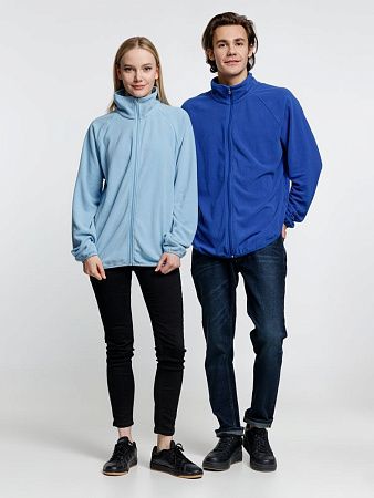 Куртка флисовая унисекс Fliska, голубая, размер XL/2XL