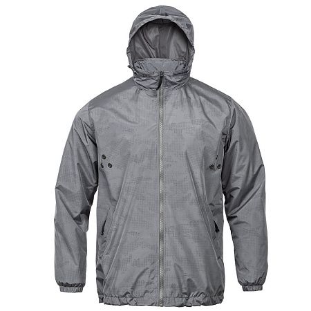 Ветровка светоотражающая Lattvind, серая, размер XXS