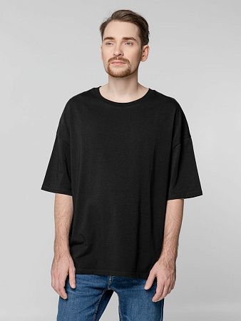 Футболка унисекс оверсайз Crosstown, черная, размер M