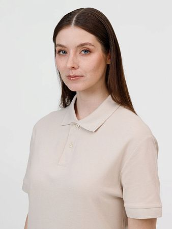 Рубашка поло унисекс Pacific, бежевая (льняная), размер XXL