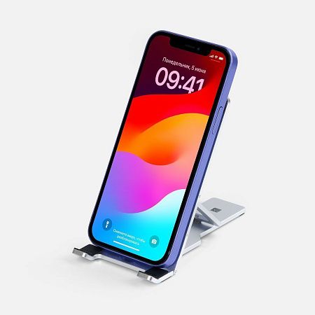 Подставка для смартфона Tactic, серебристая