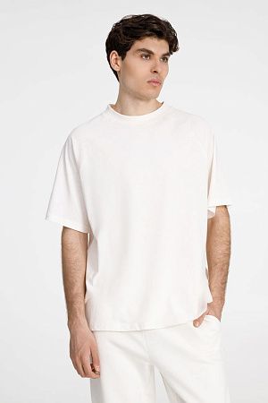 Футболка унисекс оверсайз T2, молочно-белая, размер XS/S