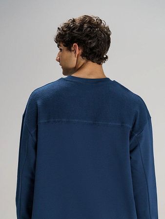 Свитшот оверсайз унисекс Vozduh, темно-синий, размер M/L