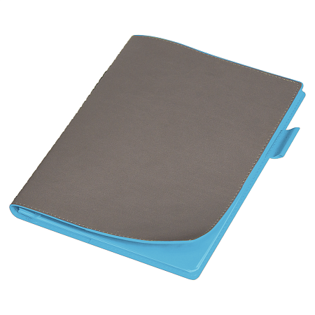 Ежедневник Flexy Verde Sivilia B5 на пружине, серо-голубой, недатированный, в гибкой обложке