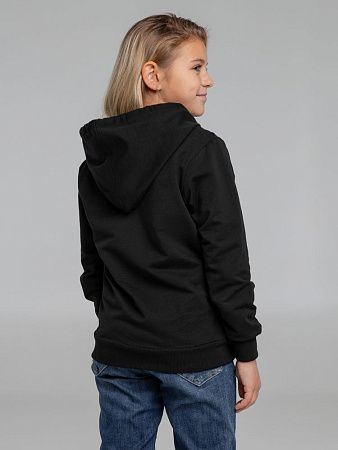 Толстовка с капюшоном детская Kirenga Kids, черная, размер 12 лет (142-152 см)