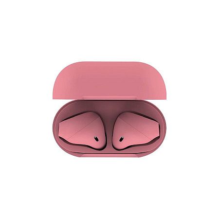 Наушники беспроводные с зарядным боксом TWS AIR SOFT, цвет розовый