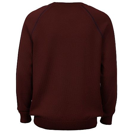 Джемпер Stitch с контрастной отделкой, бордовый с синим, размер M