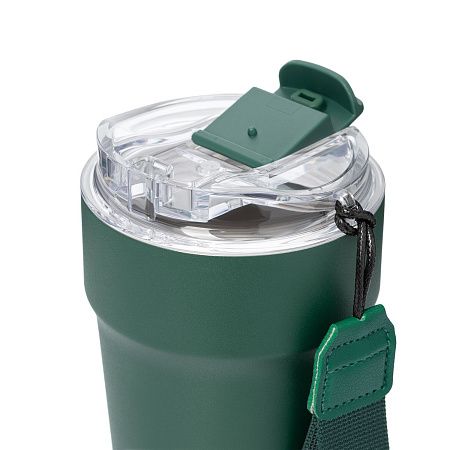 Термокружка вакуумная Монако (Monaco), темно-зеленая