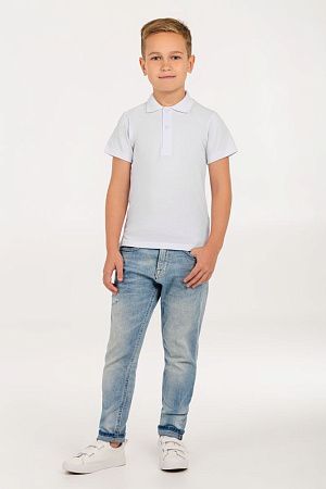 Рубашка поло детская Virma Kids, белая, размер 10 лет (130-140 см)