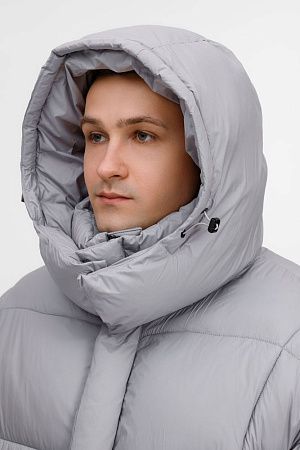 Пуховик унисекс Kapsula, серый, размер XS/S