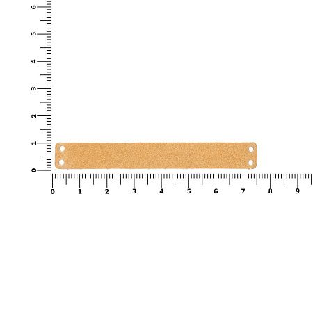 Лейбл кожаный Gimel, S, бежевый