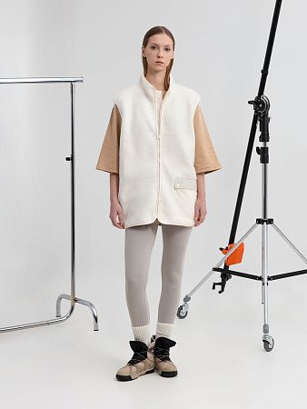 Жилет унисекс Oblako, молочно-белый, размер XS/S