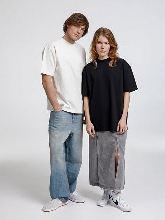 Футболка оверсайз унисекс Sideline, черная, размер XS/S