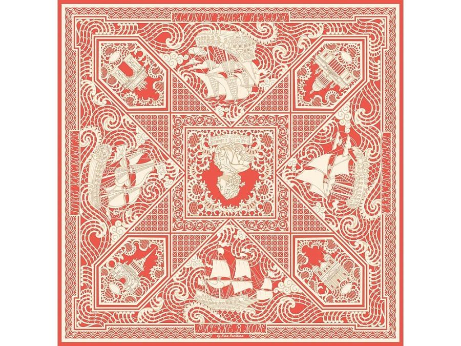 Платок «Русская резьба по кости»
