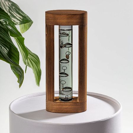 Термометр «Галилей» в деревянном корпусе, серый