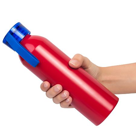 Бутылка для воды VIKING RED 650мл. Красная с синей крышкой 6144.01