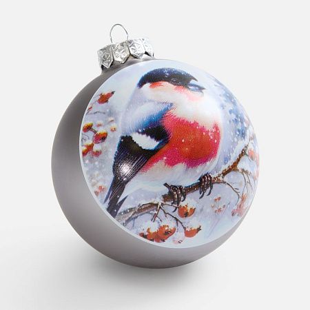 Елочный шар Finery Matt, 8 см, матовый серебристый