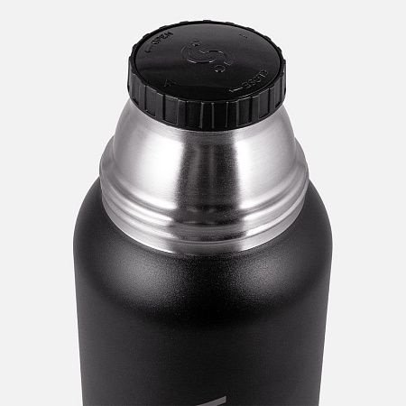 Термос Relaxika 1000 со стикерпаком, черный