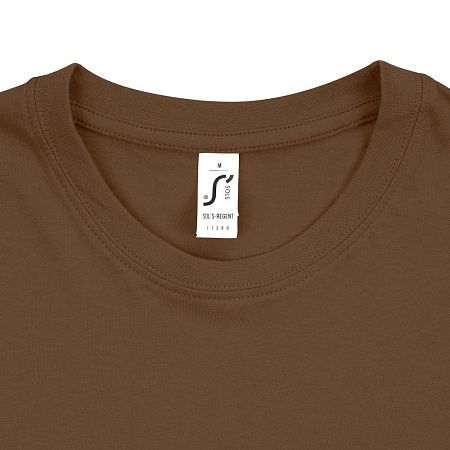 Футболка унисекс Regent 150, коричневая, размер L