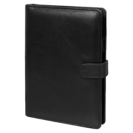 Ежедневник в суперобложке Country Leather Sky A5+ из нат. кожи, черный, недатированный, с магнитным клапаном, в подарочной коробке