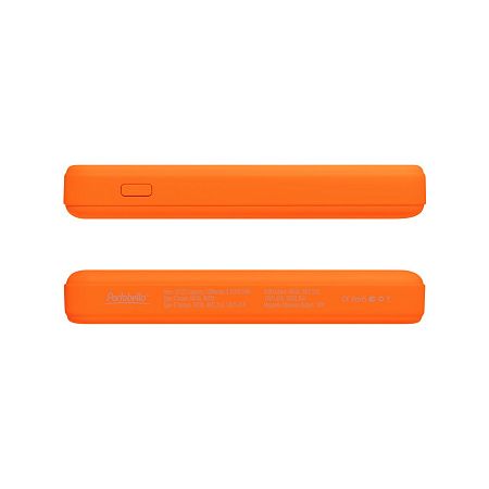 Внешний аккумулятор Largo PD 5000mAh с функцией беспроводной зарядки 15W, оранжевый