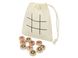 Деревянная игра в крестики-нолики в мешочке «Whorl»