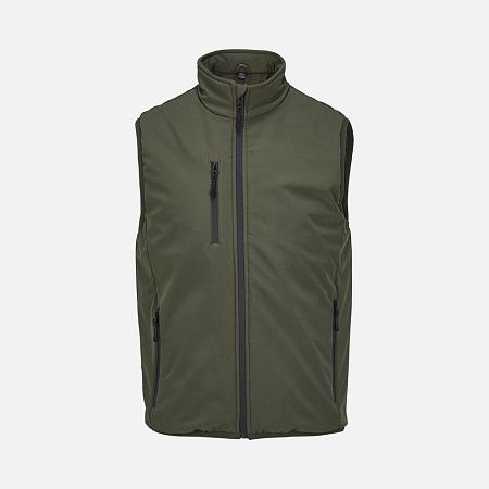 Жилет софтшелл унисекс Falcon BW, темный хаки, размер 3XL