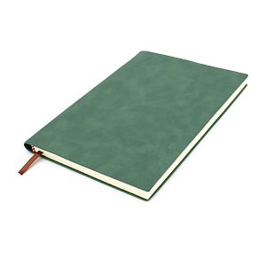 Блокнот A5 Donnie в мягком переплёте c карманом для ручки, тёмно-зелёный