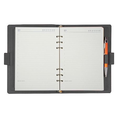 Ежедневник в суперобложке на кольцах Country Diplomat Rich А5+, недатированный, серый