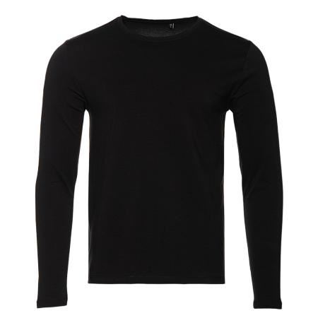 Футболка унисекс с длинным рукавом STAN хлопок/эластан 180, 35, Чёрный,  (20)  (46/S)