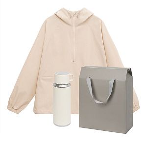 Премиум набор с одеждой RISSMAN (ветровка, термос), бежевый, XL/2XL