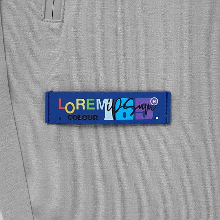 Лейбл из ПВХ Dzeta, S, синий